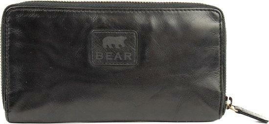 Ritsportemonnee Bear Design Judith MJ 1504 Black Plain - Afbeelding 2