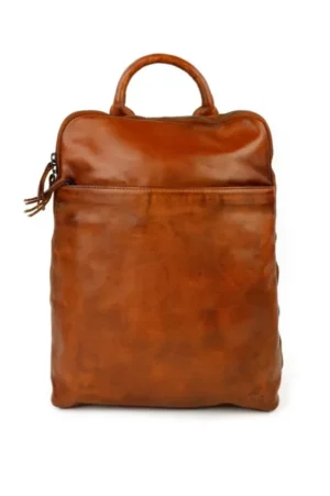 Bear Design Rugtas Cow Lavato Ivanka Cognac