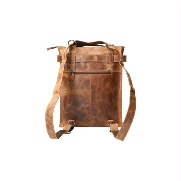 Leather Design Shopper/Rugtas Revival 15.6'' Bruin - Afbeelding 3