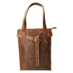 Leather Design Shopper Hunter Brown