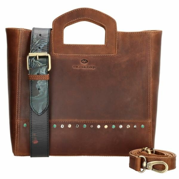 Hand/Schoudertas Micmacbags Masterpiece 20349 Cognac Taskalederwaren