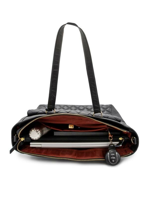 Mõsz Laptoptas 15.6" Denise Quilted Zwart - Afbeelding 3
