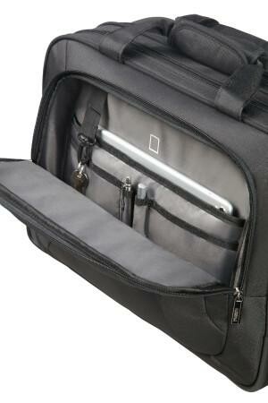 American Tourister Laptoptrolley At Work 15.6'' Black-Orange - Afbeelding 7