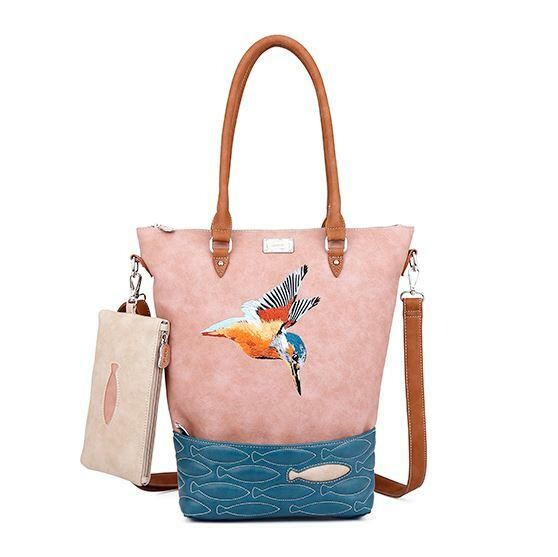 Hi-Di-Hi Shopper Fisher Powder Pink-Petrol