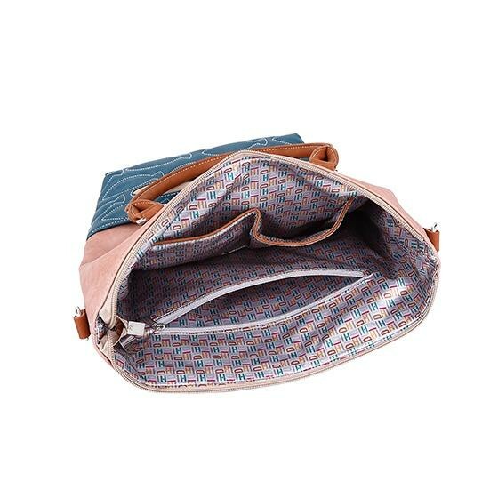 Hi-Di-Hi Shopper Fisher Powder Pink-Petrol - Afbeelding 2