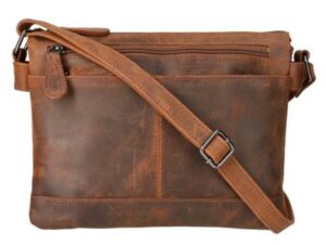 Leather Design Schoudertas Hunter Bruin