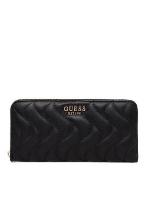 Guess Portemonnee Eco Mai Large Zip Around Black
