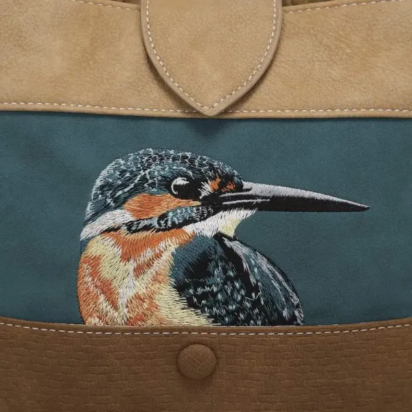 Hi-Di-Hi Schouder/Rugtas Song Song Petrol/Peach/Cognac - Afbeelding 5