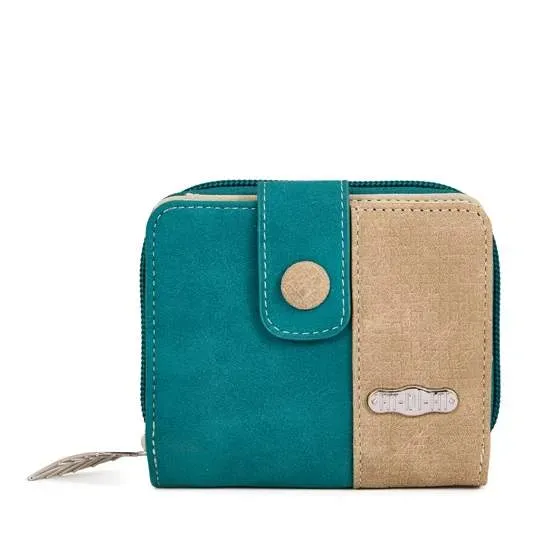 Hi-di-hi Portemonnee Little Magpie Petrol/Beige - Afbeelding 6