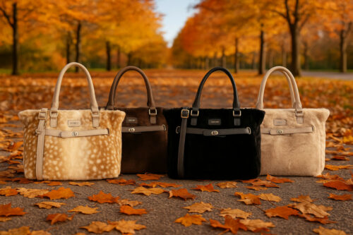 Charm London Alaska shopper in de herfst, mokka, creme, zwart en hert