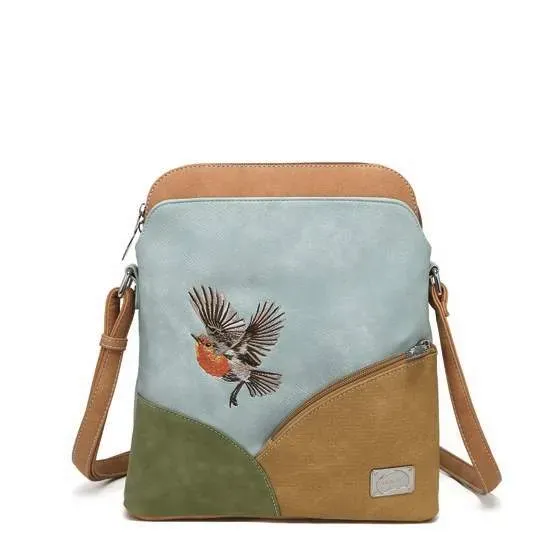 Hi-Di-Hi Schoudertas Whistle L.Blue/Orange/Green