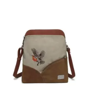 Hi-Di-Hi Schoudertas Whistle Beige/Red/Cognac