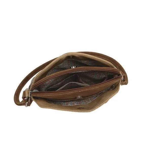 Hi-Di-Hi Schoudertas Whistle Peach/Cognac/Orange/Beige - Afbeelding 3