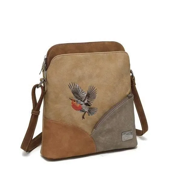 Hi-Di-Hi Schoudertas Whistle Peach/Cognac/Orange/Beige - Afbeelding 4