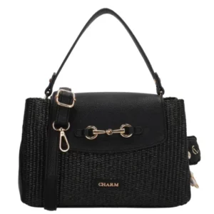 Charm Londen Hand/Schoudertas Santorini Zwart