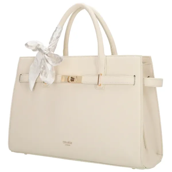 Charm London Shopper/Schoudertas The Hamptons Créme - Afbeelding 6