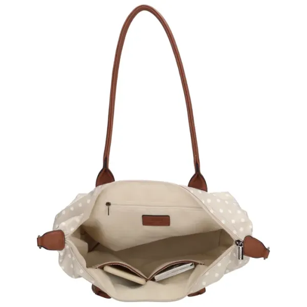 Charm Londen Shopper/Schoudertas Buckingham Wit-Taupe - Afbeelding 6