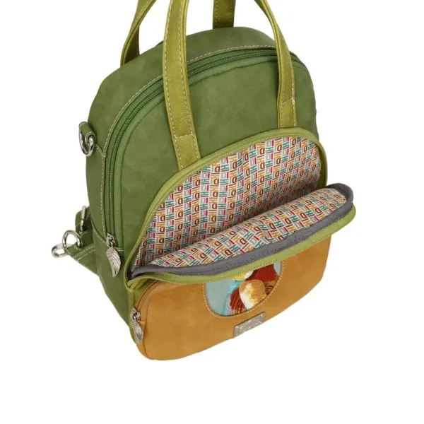 Hi-Di-Hi Rug/Schouder/Handtas Eggy Perzik-groen - Afbeelding 4