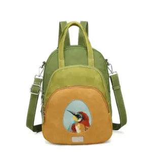 Hi-Di-Hi Rug/Schouder/Handtas Eggy Perzik-groen