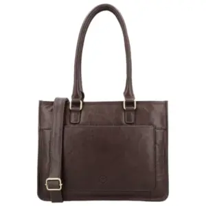 Hide & Stitches Shopper/Schoudertas Jura Donkerbruin