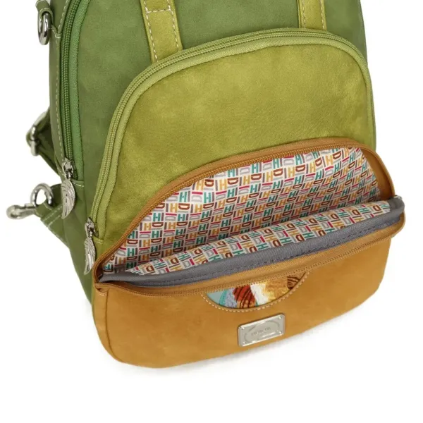 Hi-Di-Hi Rug/Schouder/Handtas Eggy Perzik-groen - Afbeelding 3