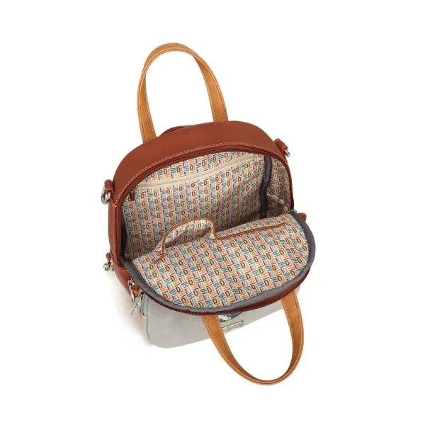 Hi-Di-Hi Rug/Schouder/Handtas Eggy Grijs-Oranje-Rood - Afbeelding 2