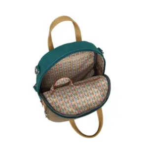 Hi-Di-Hi Rug/Schouder/Handtas Eggy Beige-Perzik-Petrol