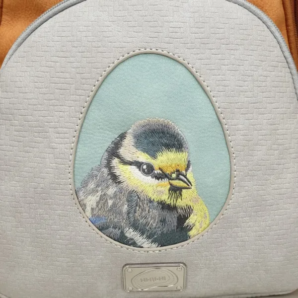 Hi-Di-Hi Rug/Schouder/Handtas Eggy Grijs-Oranje-Rood - Afbeelding 5