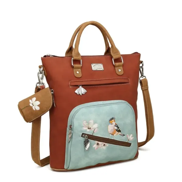 Hi-Di-Hi Shopper/Schoudertas Chit-Chat Rood-Licht Blauw - Afbeelding 2