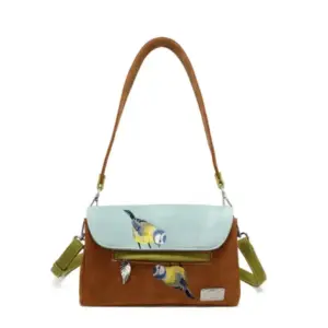 Hi-Di-Hi Clutch/Schoudertas Twiggle Cognac-Blauw