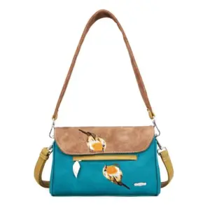 Hi-Di-Hi Clutch/Schoudertas Twiggle Teal/Brown