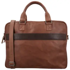 Hide & Stitches Laptoptas Donau Bruin