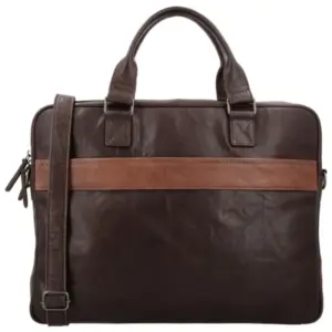 Hide & Stitches Laptoptas Donau Donkerbruin