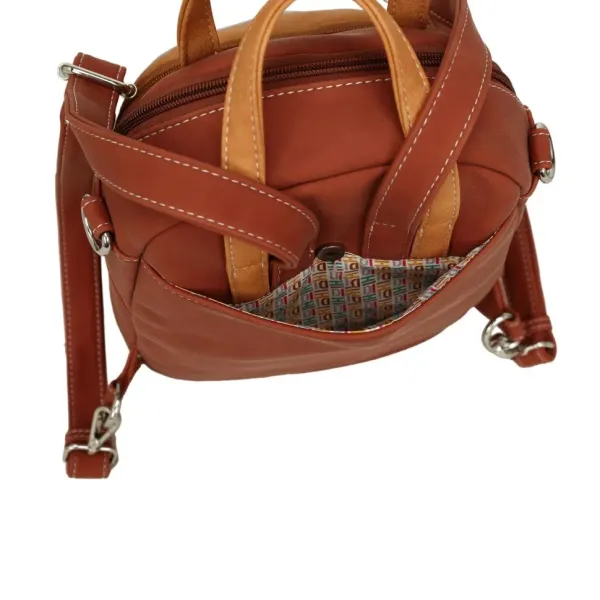 Hi-Di-Hi Rug/Schouder/Handtas Eggy Grijs-Oranje-Rood - Afbeelding 7