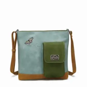 Hi-Di-Hi Schoudertas QuackL.Blue/Green/Peach