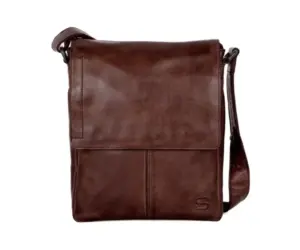 Spikes & Sparrow Schoudertas Stan Donkerbruin