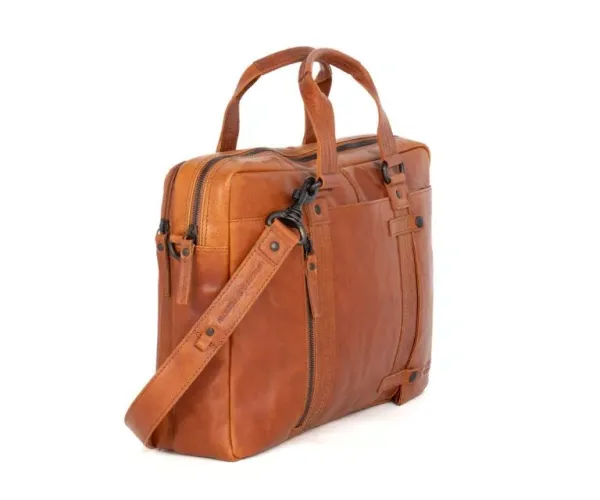 Spikes & Sparrow Laptoptas 15.6" Dexter Brandy - Afbeelding 2