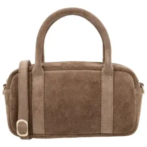 Charm Londen Hand/Schoudertas suéde Sevilla Donkertaupe