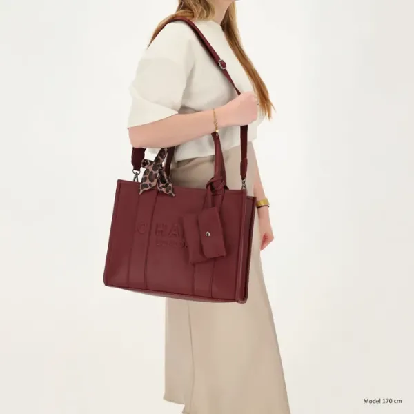 Charm Londen Shopper/Schoudertas Bond Bordeaux - Afbeelding 4
