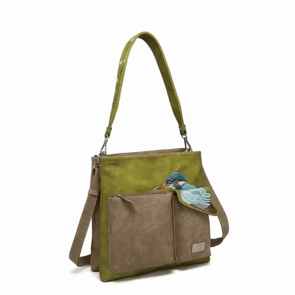 Hi-Di-Hi Schoudertas King Shopper L.Green/Beige - Afbeelding 5