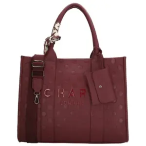Charm Londen Laptoptas 15.6" Bond Avenue Bordeaux Stippen
