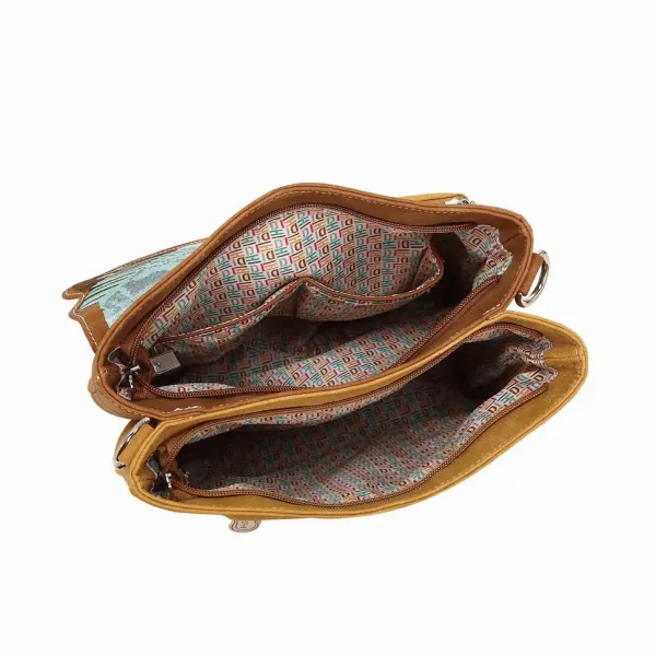 Hi-Di-Hi Schoudertas King Shopper Cognac/Peach - Afbeelding 3