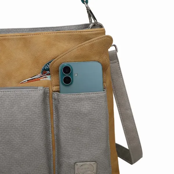 Hi-Di-Hi Schoudertas King Shopper Peach/L.Grey - Afbeelding 4