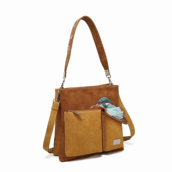 Hi-Di-Hi Schoudertas King Shopper Cognac/Peach - Afbeelding 5