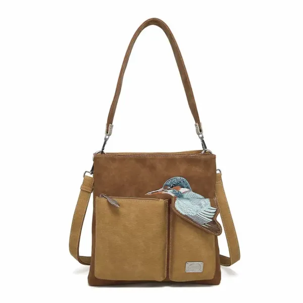 Hi-Di-Hi Schoudertas King Shopper Cognac/Peach