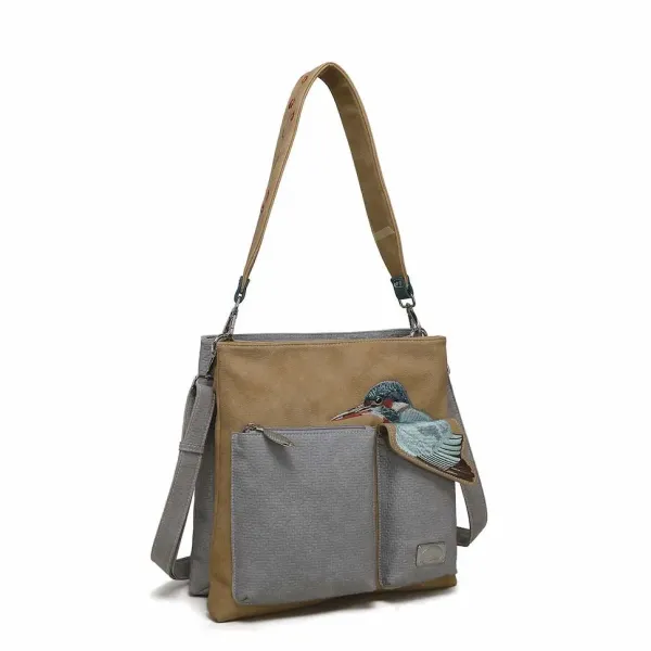 Hi-Di-Hi Schoudertas King Shopper Peach/L.Grey - Afbeelding 5