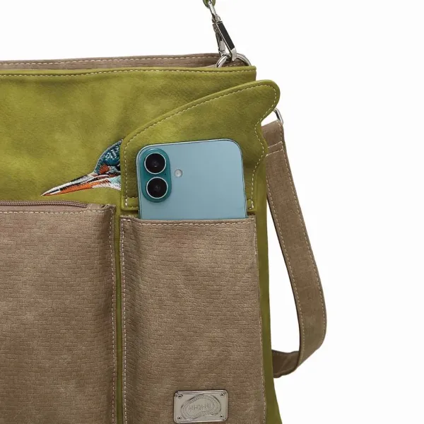 Hi-Di-Hi Schoudertas King Shopper L.Green/Beige - Afbeelding 4