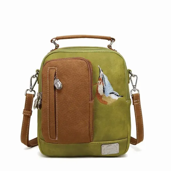 Hi-Di-Hi Hand/Schoudertas Little Climber L.Green/Cognac