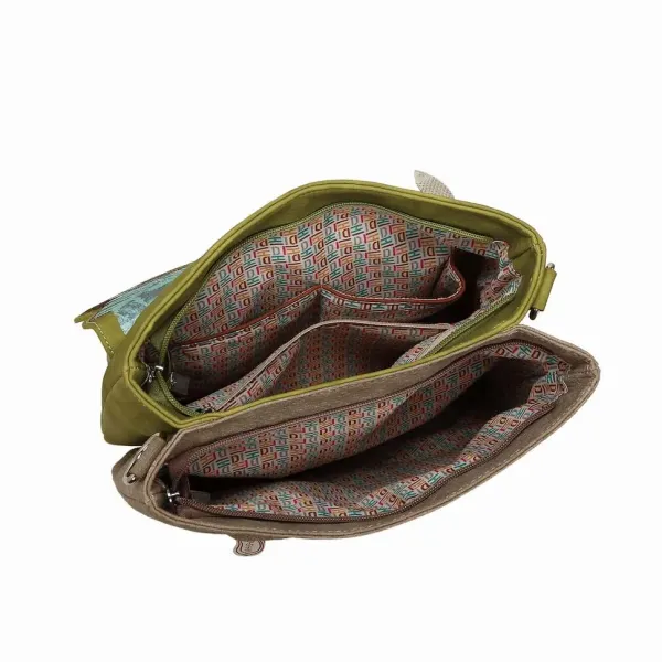 Hi-Di-Hi Schoudertas King Shopper L.Green/Beige - Afbeelding 3