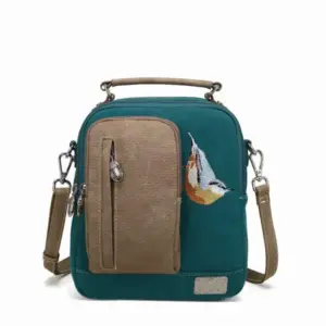 Hi-Di-Hi Hand/Schoudertas Little Climber Petrol/Beige